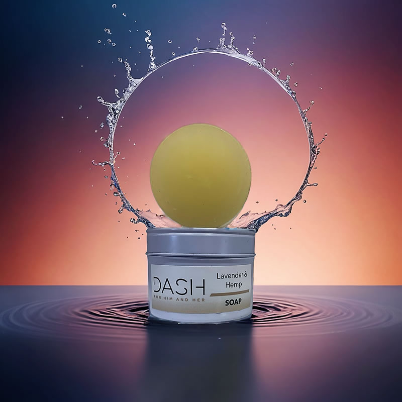 Lavender & Hemp Soap Bar | Natural Moisturizing Soap, 90g - Image 2